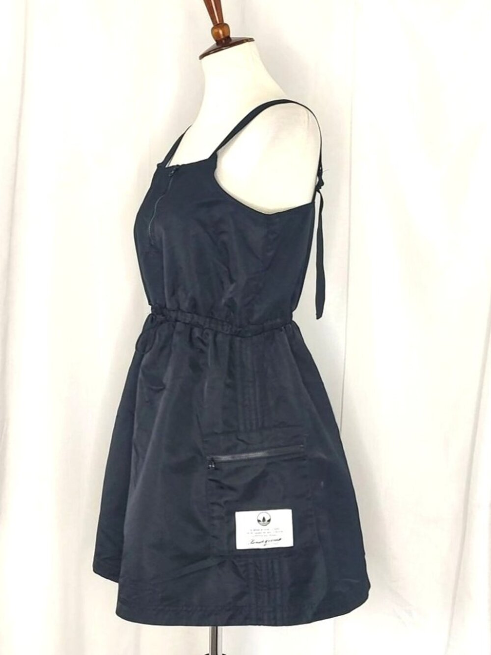 Adidas Originals Nylon Dress Black S Athleisure - Picture 6 of 16